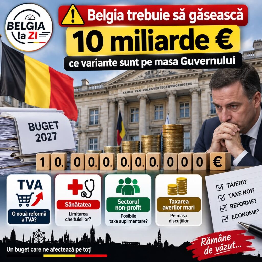 Belgia caută 10 miliarde €: TVA-ul, sănătatea și sectorul non-profit, pe masa negocierilor