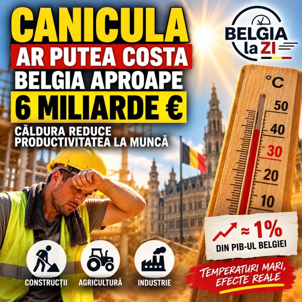 Canicula ar putea costa Belgia aproape 6 miliarde €: căldura reduce productivitatea la muncă