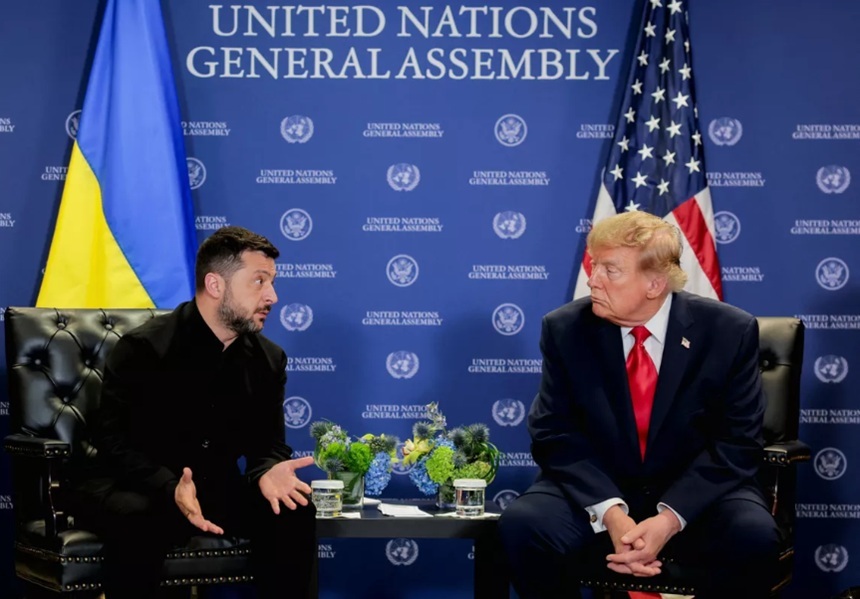 După întrevederea cu Zelenski, Trump a spus că are o relaţie foarte bună cu el şi că ”un acord între Rusia şi Ucraina va avea loc mai repede decât am crede”